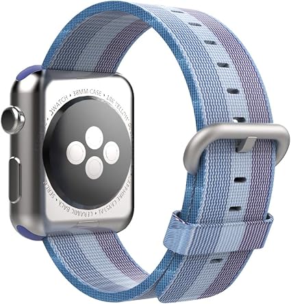 Amazon Apple Watch 6 バンド Atic アップルウォッチ ベルト 交換用バンド 42mm 44mm Apple Watch 6 5 4 3 2 1世代適用 スマートウォッチ交換ベルト 高品質ナイロン製 交換ベルト スマートウォッチアクセサリー 軽量 耐久性 調整可能 水洗い可能 Blue Atic 家電 カメラ