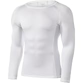 Runhit Men's Compression Long-Sleeve T-Shirt Athletic Compression Base Layer Cool Dry Workout Shirts Sports Running Tops