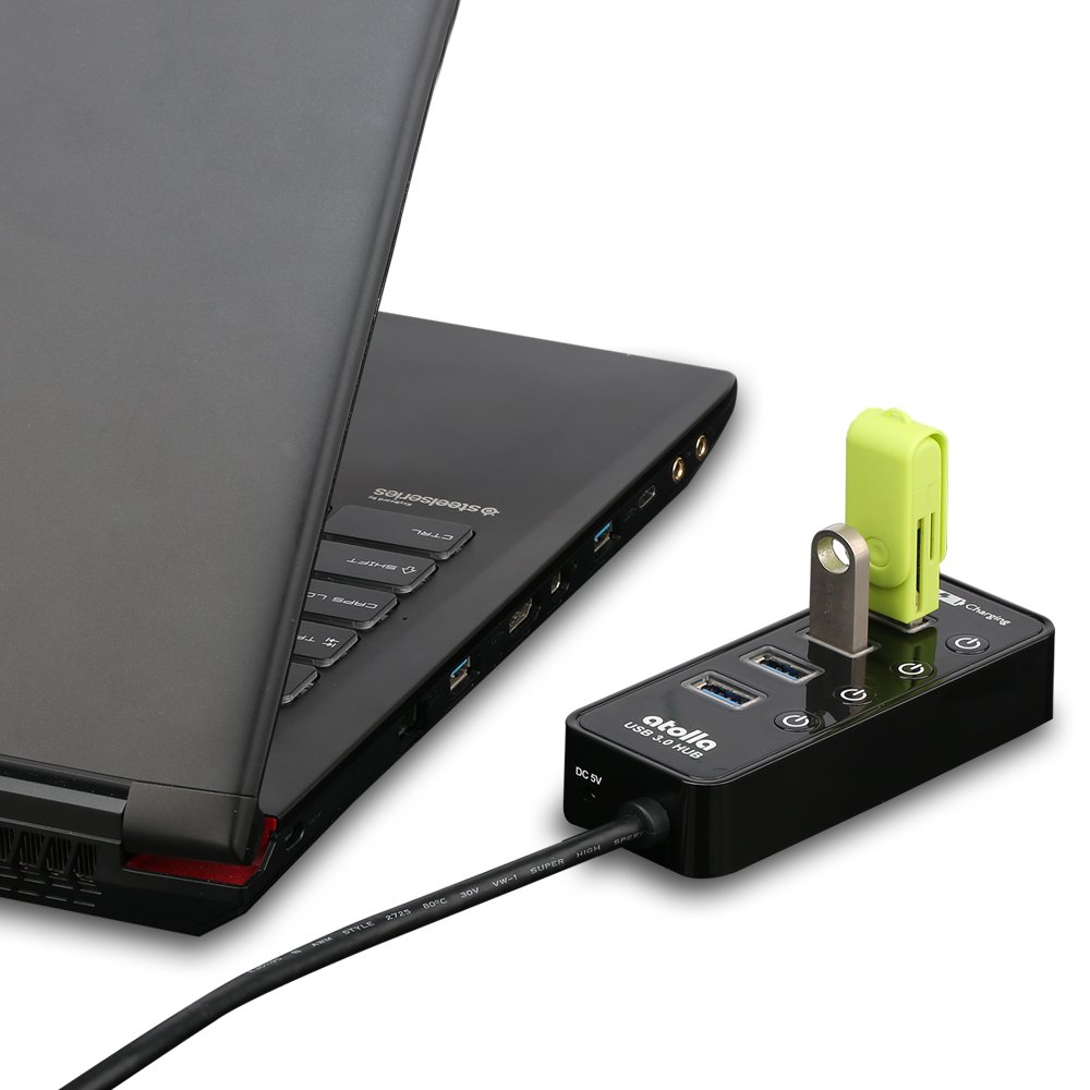 Powered Supply Adapter and 1M USB 3 Extension Cable Atolla 4 ports USB