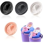 4pcs Replacement Stopper for Owala FreeSip Sway 30oz 40oz, Water Bottle Top Lid Gasket for Owala Tumbler Seal Cap Mouth Stopper Part Silicone Plug Accessories BPA-Free (Black Grey White Light pink)