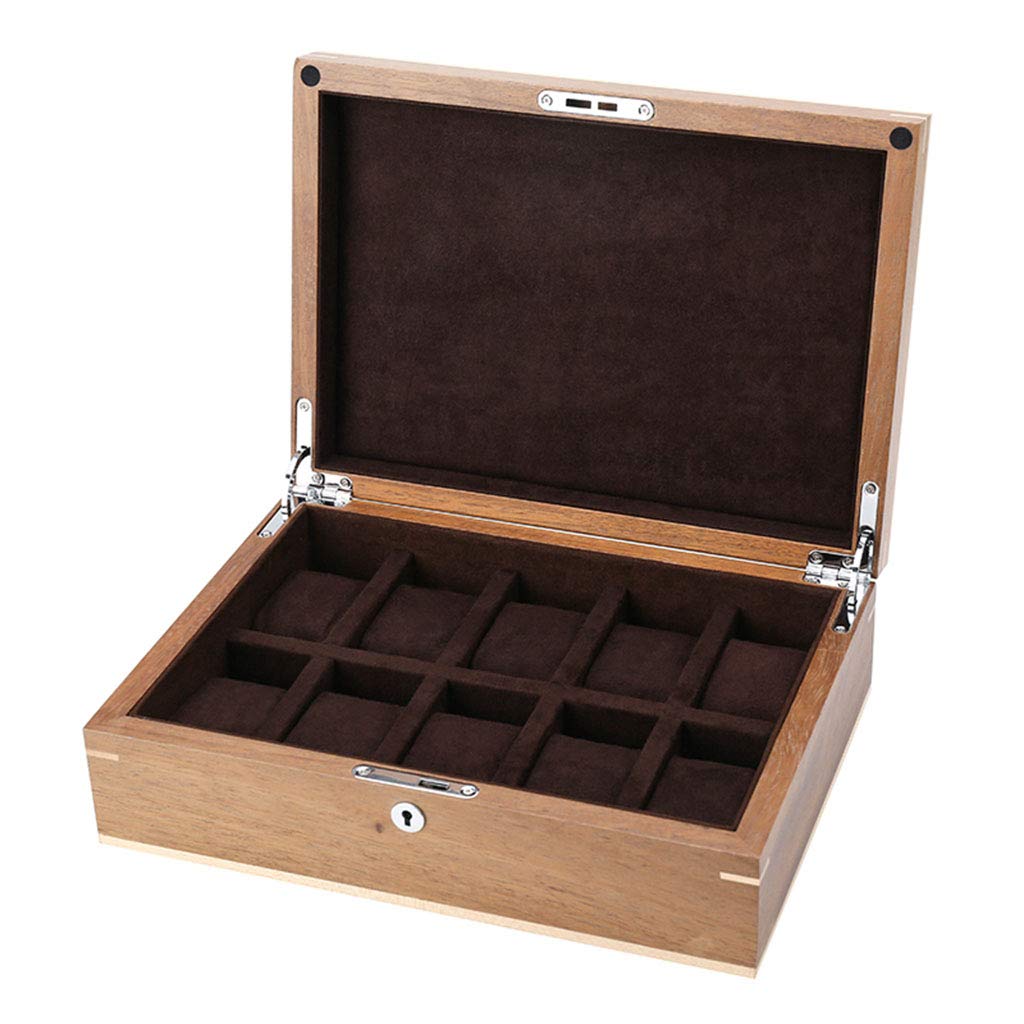 XFPINK Watch Box Storage 10 Slot Watch Jewellery Display Storage Box Case Bracelet Small Travel Tray