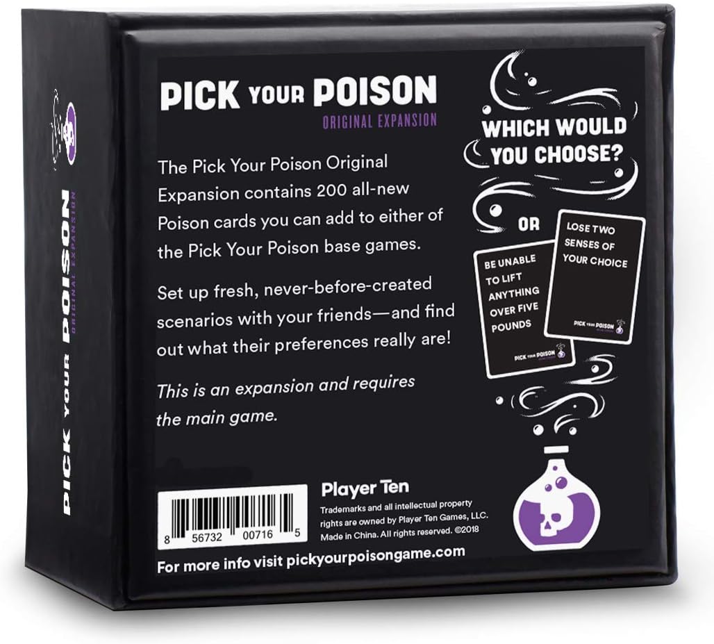 Pick Your Poison Adult Card Game Expansion The “What Would You Rather Do?” P... Board & Traditional Games Toys & Games
