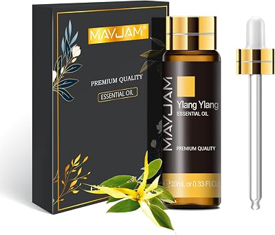 MAYJAM Ylang Ylang Essential Oil 10ML Pure Undiluted with Glass Dropper