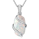 HPQQ Necklace for Women 925 Sterling Silver Dainty Gemstone Pendant Fine Jewelry Valentines Day Birthday Gifts for Her Wife Mom