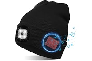 Aiwhfqdz Bluetooth Beanie Hat - Winter Knit Hats Headphones Headset Music Cap with Stereo Speaker - Gifts for Men Women