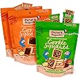 Michel et Augustin Cookie Bag Variety Pack 2 Flavor – Milk Chocolate & Caramel + Milk Chocolate & Hazelnut, 15 Cookies per Bag