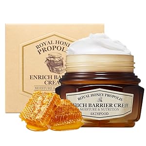 SKINFOOD Royal Honey Propolis Enrich Barrier Cream 2.13 fl.oz. (63ml) - 50% Black Bee Propolis & Royal Jelly Extract Contained Powerful Nourishing Facial cream, Skin Moisturizing & Firming