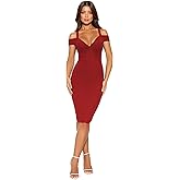 Hybrid & Company Womens Sexy V Neck Stretchy Bodycon Party Bandage Dress