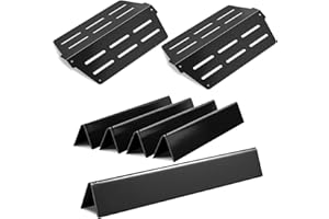 CHARBROFIRE 65505 Heat Deflectors 7620 7621 Flavorizer Bars Replacement Parts for Weber Genesis Grill Parts 300 Series with Front Control Knob (2011-2016) E-310 E-320 E-330 S-310 S320 S-330 EP-310 EP-320 EP-330