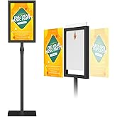 Relx Standing Sign Holder 11 x 17, Adjustable Pedestal Sign Stand, Double-sided Floor Signage Stands for Outdoor Indoor Poster Display