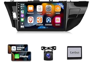 EKAT [2G+32G] Car Radio for Toyota Corolla 2013 2014 2015 2016, 10.1 inch Android Touch Screen Corolla Stereo, Carplay/Android Auto/1080P/Bluetooth/WiFi + AHD Backup Camera + MIC