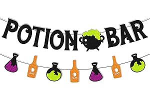 LEVVCIRKI Potion Bar Banner Halloween Witches Haunted House Theme for Boy Girl Kids Halloween Decorations Festival Holiday Party Supplies