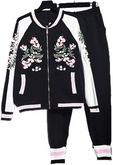 black cardigan with flowers