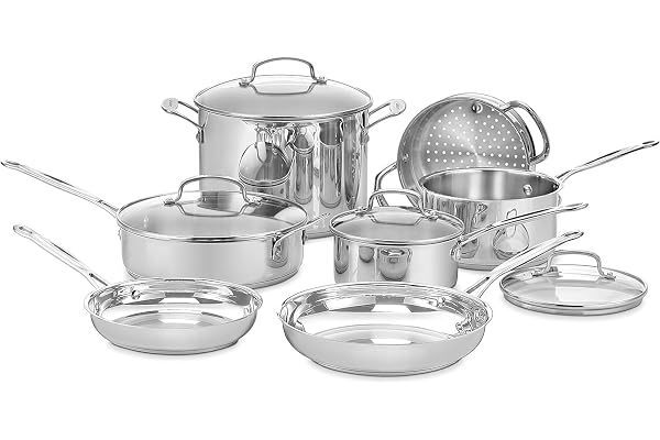 Cuisinart Chef's Classic 11-Piece Stainless Steel Pots and Pans Set (77-11G)