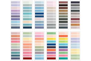 ZTML MS 2400Pcs Sticky Book Tabs, Morandi Sticky Tabs, Book Tabs for Annotating Books, Sticky Notes, Morandi Page Markers, Multi-Colored Writeable and Repositionable Book Flags Strip (2400Pcs)