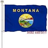 Montana State Flag 3x5 Double Sided Montanan MT Flags Heavy Duty 100% Polyester with 2 Brass Grommets for Outdoor Indoor Wall