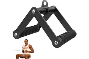 Fitarc Double D Row Handle Cable Attachments for Gym, Non-Slip V Bar Attachment for Home Gym Equipment, T Bar Row Attachment 