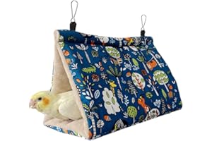 Xungieto Warm Bird Nest House for Cages, Hanging Bird Bed Plush Bird Hammock Winter Bird Snuggle Hut for Parakeet Conure Lovebird Parrot Bird Cage Accessories