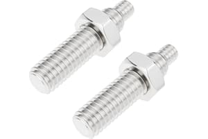 ECSiNG 2pcs 1/4" to 3/8" Threaded Tripod Screw Adapter Stainless Steel with Nuts for Tripod