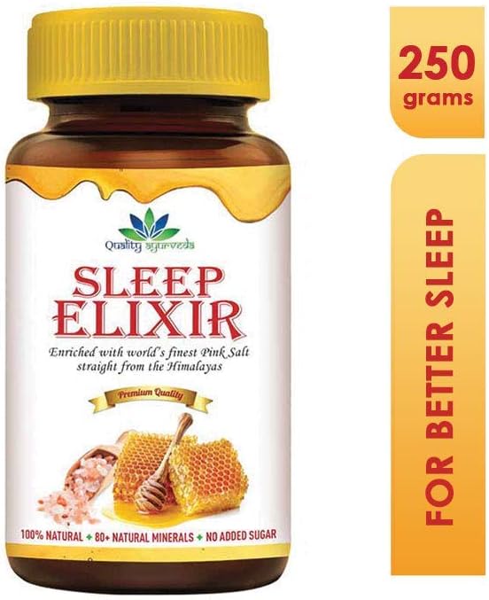 Quality Ayurveda Sleep Elixir Raw Honey With Pink Himalayan Salt For Better & Sound Sleep