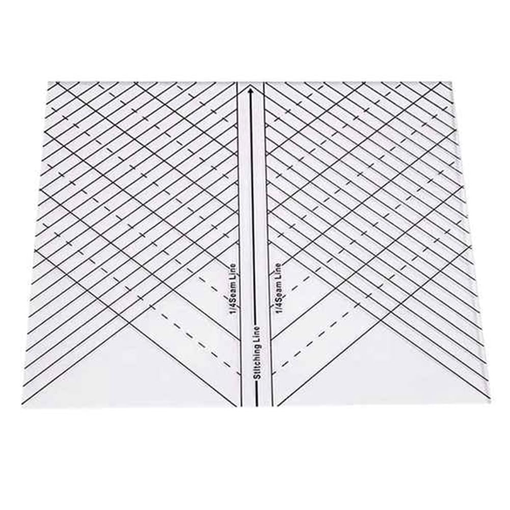 SCHNRR 1 Pcs Arc Quilting Straight Ruler, 9.5x7.5in, Acrylic, Flat
