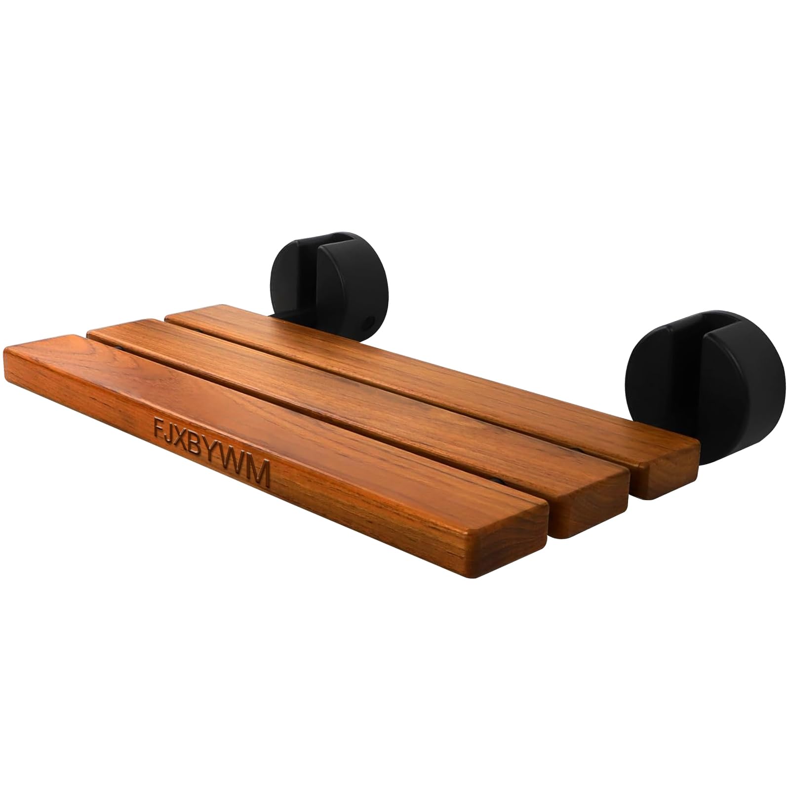 Photo 1 of 20" Shower Seat Teak Shower Bench, Wall Mounted Fold Down Shower Seats for Adults, Shower Seats for Adults a 400 lbs Capacity, Rust-Resistant Teak Folding Seat Suitable for Indoor Outdoor Use.