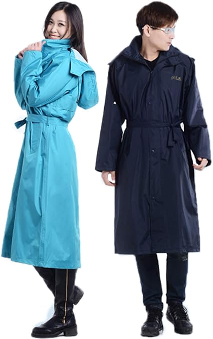 Amazon レインコート レディース メンズ ロング 自転車 バイク 大きいサイズ 雨具 通勤 通学 男女兼用 おしゃれ 梅雨対応 ネイビー レインコート ポンチョ 通販