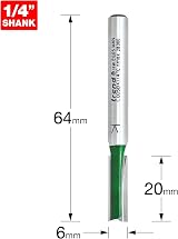 Trend TrendCraftPro 1/4 Inch Shank Straight Router Cutter 6mm 20mm TC view 3
