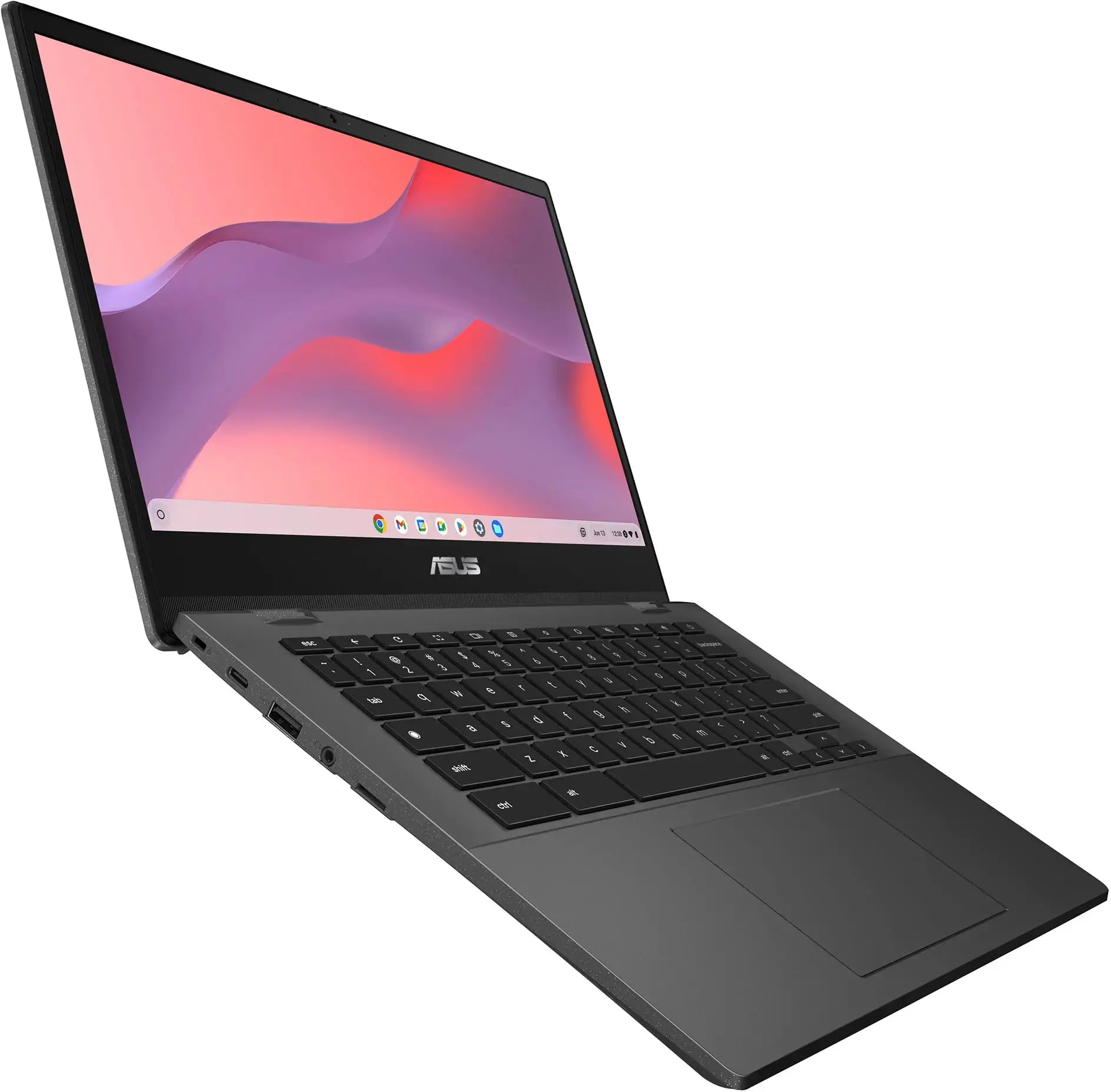 ASUS Chromebook CM1402 Laptop, 14” FHD (1920 x 1080) LED Display, MediaTek Kompanio 520, 8-Core, 4GB RAM, 64GB eMMC, Chrome OS, Gravity Gray, TWE 64GB Micro SD Card