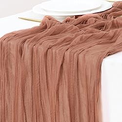 Socomi Cheesecloth Table Runner 10ft Gauze Boho