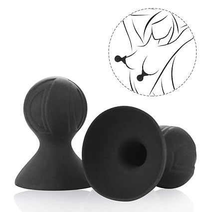 Nippelsauger ANNGEOK Klein Nippel Sucker Extra Stark Sex SM Brustwarzensauger für Männer und Frauen,Hochwertiges Silikon,2 St