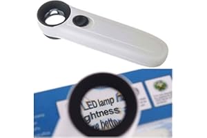 VANVENE 40X Magnifying Magnifier Glass Jeweler Eye Jewelry Loupe Loop 2 LED Light US