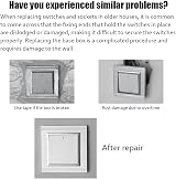 10x Switch Socket Cassette Repairer Support Rod for Type 86 Wall Mount Bottom view 4