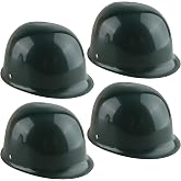 Cotiny 4 Pieces Army Helmet Plastic Army Hat Soldier Costume Hats for Halloween Costume Army Party Supplies
