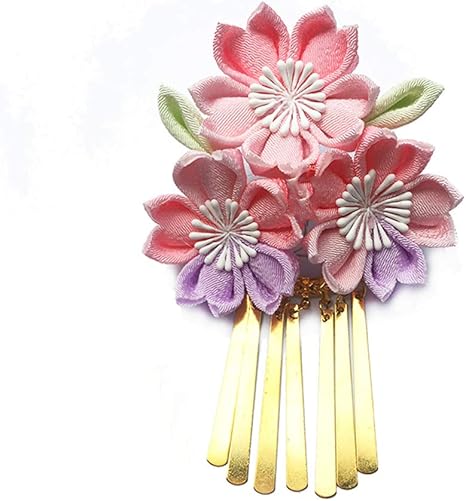 Amazon Co Jp 髪飾り つまみ細工 ヘアアクセサリー 花 手作り 桜 藤で飾り 和装小物 髪飾り 下がり 金属の下がり ホーム キッチン
