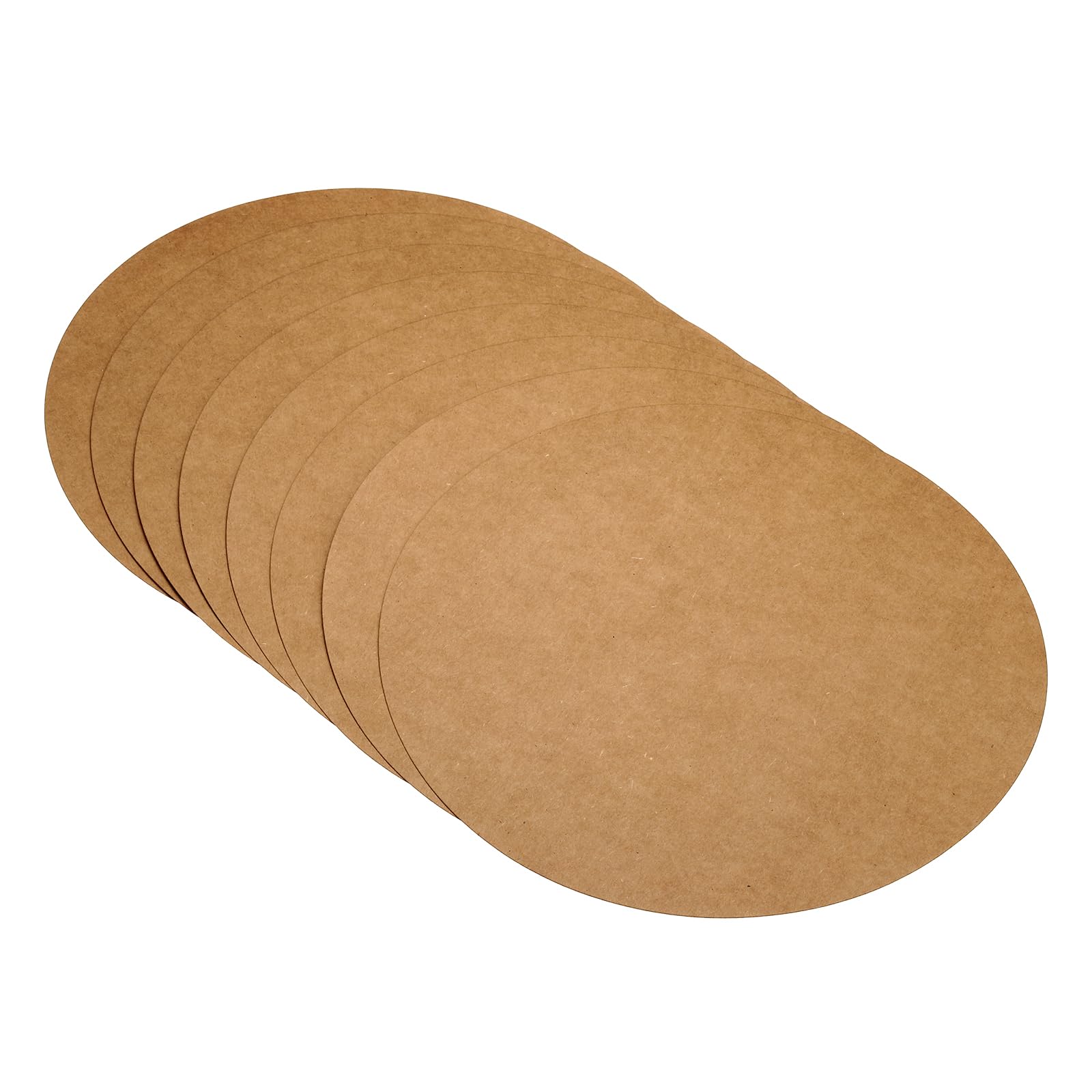 PATIKIL 9.8-inch Round Cardboard Paper, 40 Pcs 200gsm Thick Blank Disc Circles Slices for DIY Craft Arts Drawing Painting Writing, Brown