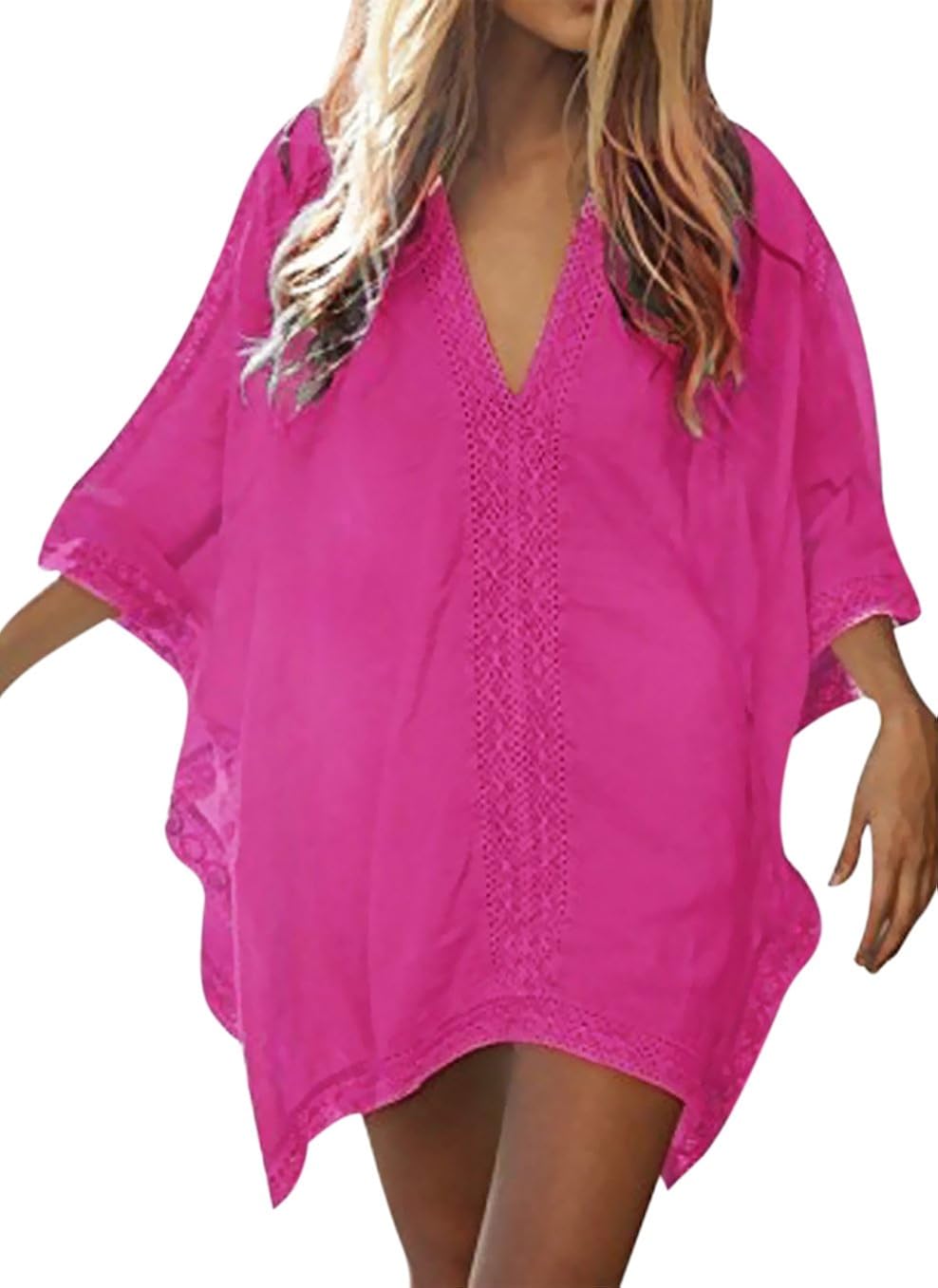 Loritta Womens Beach Bathing Suit Swim Bikini Swimsuit Oversized Cover Up Dresses Off White at  Women’s Clothing store