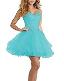 Puffy Organza Homecoming Dress for Teens Strapless