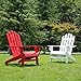 AZBRO SongSen Outdoor Wooden Fashion Adirondack Chair/Muskoka Chairs Patio Deck Garden Furniture,White