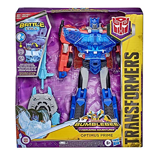 Transformers Bumblebee Cyberverse Adventures Battle Call Officer Optimus Prime, stimmenaktivierte Lichter und Sounds – Bild 5