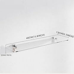 MEISHIDA Clear Acrylic Shelf, Set of 2 Invisible