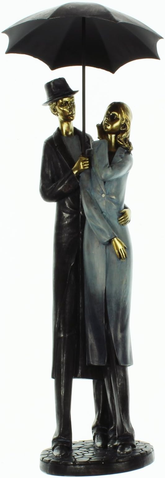 Rainy Day Collection Couple with Umbrella Statue Ornament Figurine