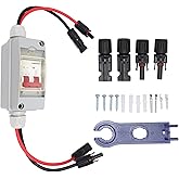 Circuit Breaker Solar Panels 30 Amp Solar Disconnect Switch, MCB 2P DC 500V 32A Disconnect Switch with IP65 Waterproof Distri