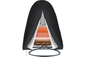 WEIMELL Double Seat Hanging Egg Chair Cover, 420D Patio Hanging Swing Chair Cover, Heavy Duty Swing Hanging Egg Chair Cover, Waterproof Egg Swing Cover for Outdoor Furniture 90"x80"