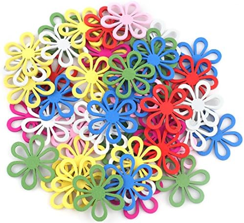 Crystallove Mixed Color Big Flower Shape Buttons Lot for Sewing Fasteners Scrapbooking and DIY Handmade Craft (big flower-50pcs)