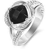 Myshiwu Designer Cubic Zirconia Statement Ring Antique Twisted Cable Wire Rings for Women Fashion Jewelry Gift