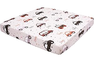 Cloele Square Playard/Playpen Fitted Sheets,Square Pack and Play Crib Sheets,Ultra Soft Polyester Car Fitted Playpen Sheet for Baby,Perfect for 36 X 36 Portable Playard Mattresses