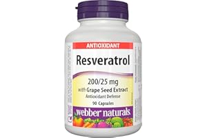Webber Naturals Resveratrol with Grape Seed Extract, 90 Capsules, Antioxidant Support