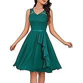 Meetjen Women's Cocktail Party Dresses 2025 Handkerchief Hem Lace Formal Wedding Guest Bridesmaid Fancy Prom Dress