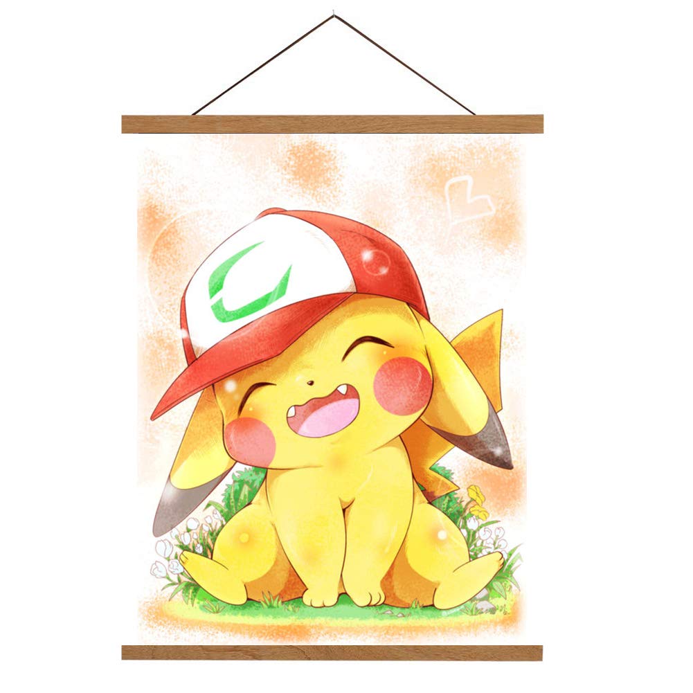 5D DIY Full Drill Diamond Painting Kit, Rhinestone Painting Kits for Adults and Children Embroidery Arts Craft Home Decor Pikachu Series (Cute Pikachu, 30x40cm)